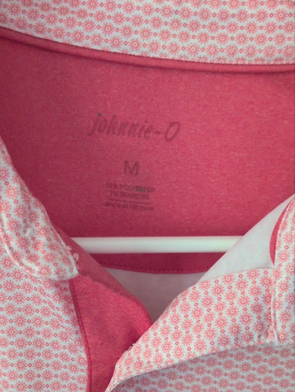 johnnie-O Pink Micro-Pattern Polo - Picture 2 of 7